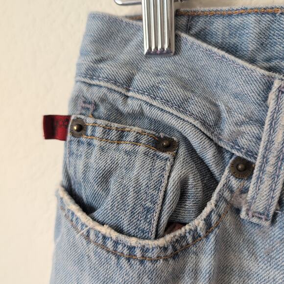 Vintage Y2K Hollister Flare Jeans Distressed Light Wash Low Rise 7R 29" Grungy - Picture 6 of 8